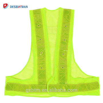 EN471 High Visibility Flashing Led Safety Vest Wholesale Hi Vis Reflective Workwear Jacket For Night Working/Running